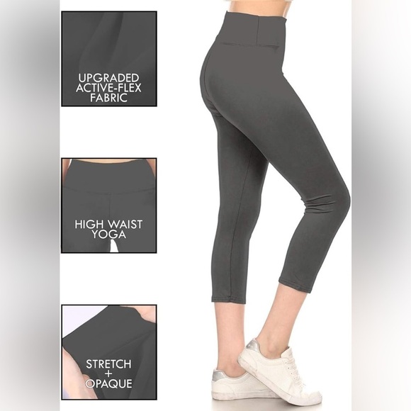 Leggings Depot Pants - 159. NWT Leggings Depot Yoga Pants Capris Charcoal Gray 3X